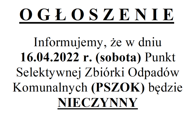 Ogłoszenie!!!
