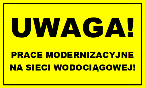 Uwaga! Prace na sieci wodociągowej! Przerwy w dostawie wody!