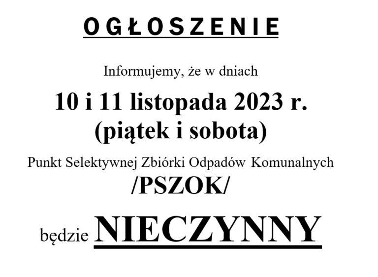 Ogłoszenie!!!