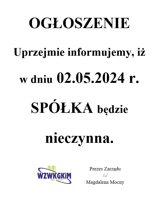 Ogłoszenie!!!
