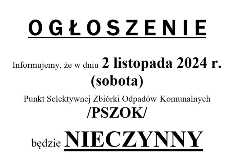 Ogłoszenie!!!